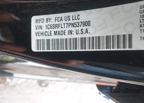 2023 Ram 1500 Rebel 4X4 5'7 Box z USA, uszkodzony, nr VIN 1C6SRFLT7PN537900